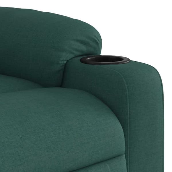vidaXL Elektrisk massagefåtölj mörkgrön tyg