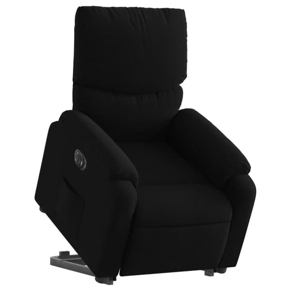 vidaXL Elektrisk reclinerfåtölj med uppresningshjälp svart tyg