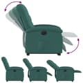 Miniatyrbild 5 av 11: vidaXL Elektrisk reclinerfåtölj med uppresningshjälp mörkgrön tyg