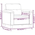 Miniatyrbillede 7 af 8: vidaXL lænestol 60 cm kunstlæder Cappuccino