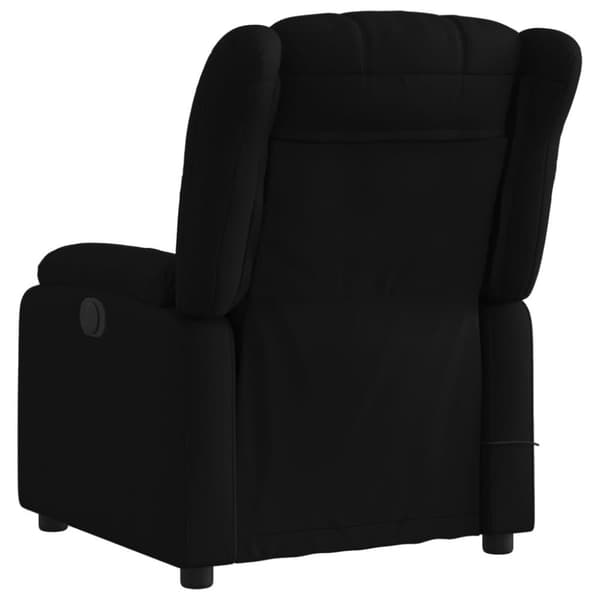 vidaXL Elektrisk massagefåtölj med uppresningshjälp svart tyg