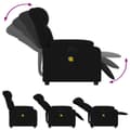 Miniatyrbild 5 av 11: vidaXL Elektrisk massagefåtölj med uppresningshjälp svart tyg
