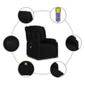 Miniatyrbild 6 av 11: vidaXL Elektrisk massagefåtölj med uppresningshjälp svart tyg