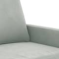Miniatyrbillede 5 af 9: vidaXL sofasæt 3 dele med puder velour lysegrå