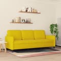 Miniatyrbillede 3 af 10: vidaXL 3-personers sofa 180 cm velour gul