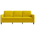 Miniatyrbillede 4 af 10: vidaXL 3-personers sofa 180 cm velour gul