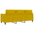 Miniatyrbillede 6 af 10: vidaXL 3-personers sofa 180 cm velour gul