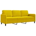 Miniatyrbillede 2 af 10: vidaXL 3-personers sofa 180 cm velour gul