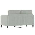 Miniatyrbillede 4 af 8: vidaXL 2-personers sofa 120 cm velour lysegrå