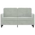 Miniatyrbillede 2 af 8: vidaXL 2-personers sofa 120 cm velour lysegrå
