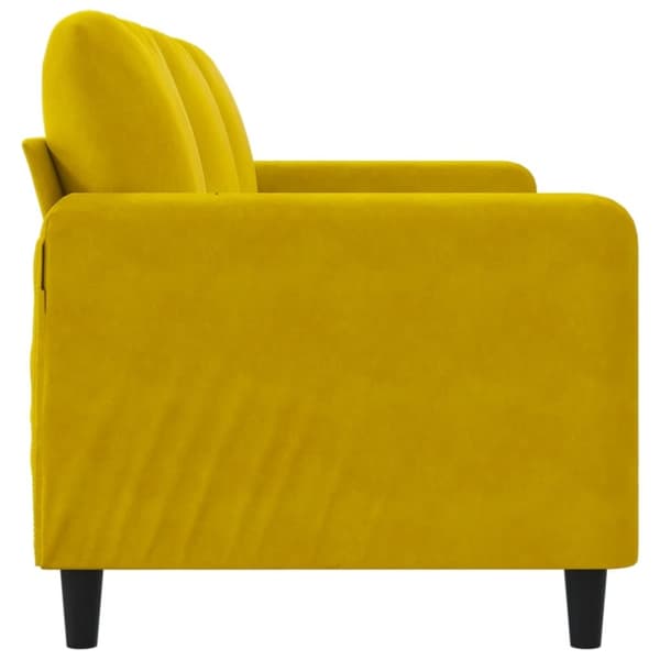 vidaXL 3-sitssoffa gul 180 cm sammet