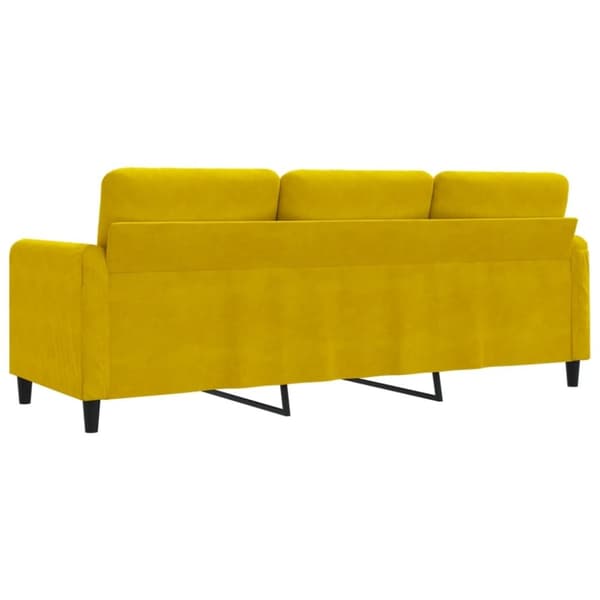 vidaXL 3-sitssoffa gul 180 cm sammet
