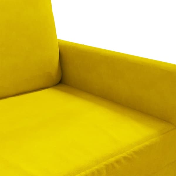 vidaXL 3-sitssoffa gul 180 cm sammet