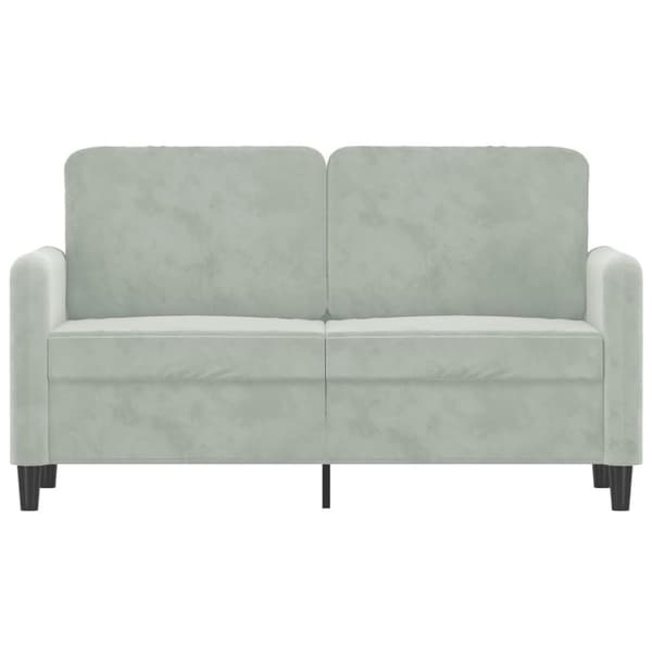 vidaXL 2-sitssoffa ljusgrå 120 cm sammet