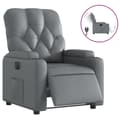 Miniatyrbild 2 av 11: vidaXL Elektrisk reclinerfåtölj grå konstläder