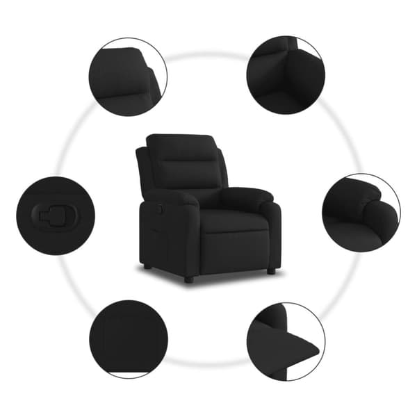 vidaXL Reclinerfåtölj svart tyg