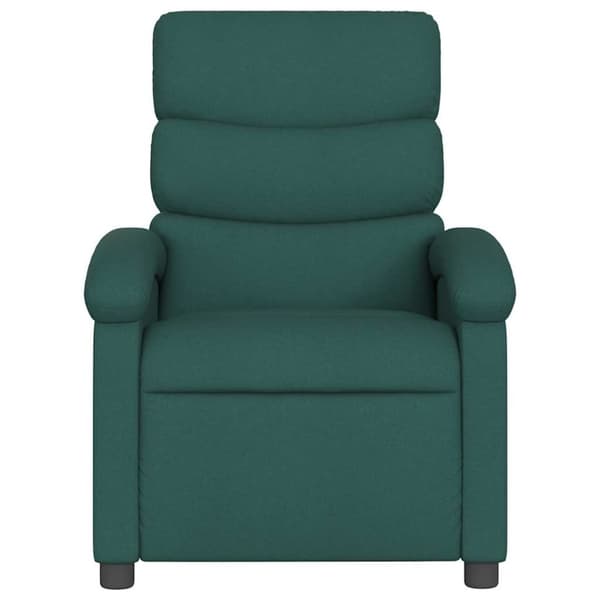 vidaXL Elektrisk massagefåtölj mörkgrön tyg