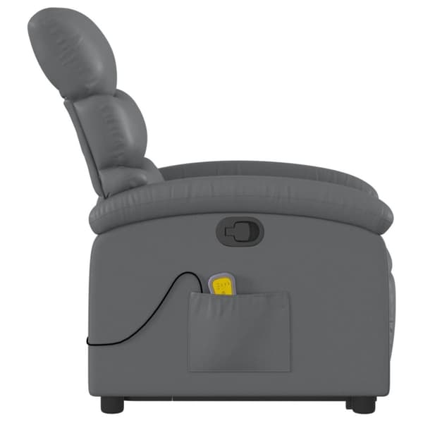 vidaXL løftestol med massagefunktion kunstlæder grå