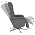 Miniatyrbild 5 av 9: vidaXL Reclinerfåtölj med fotstöd mörkgrå tyg