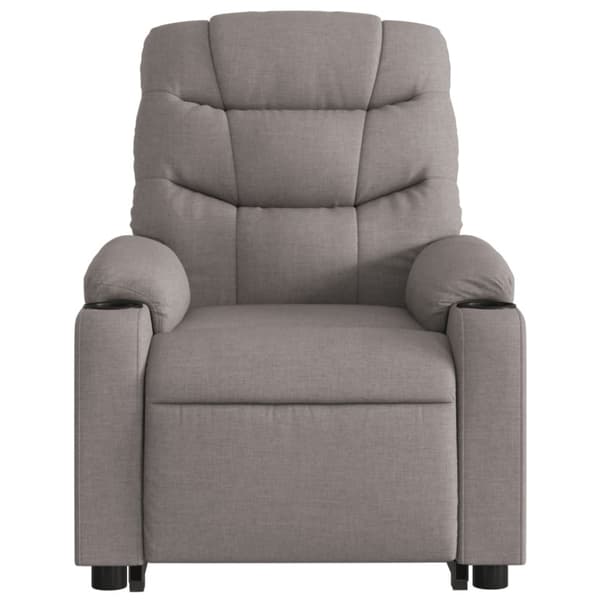 vidaXL Massagefåtölj med uppresningshjälp taupe tyg