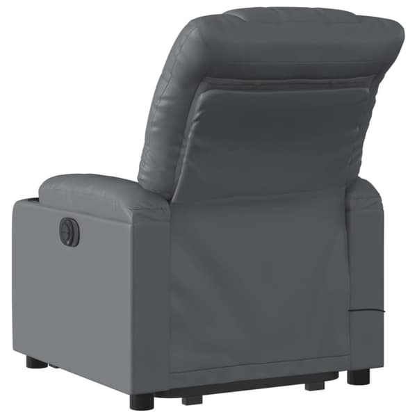 vidaXL Massagefåtölj med uppresningshjälp grå konstläder