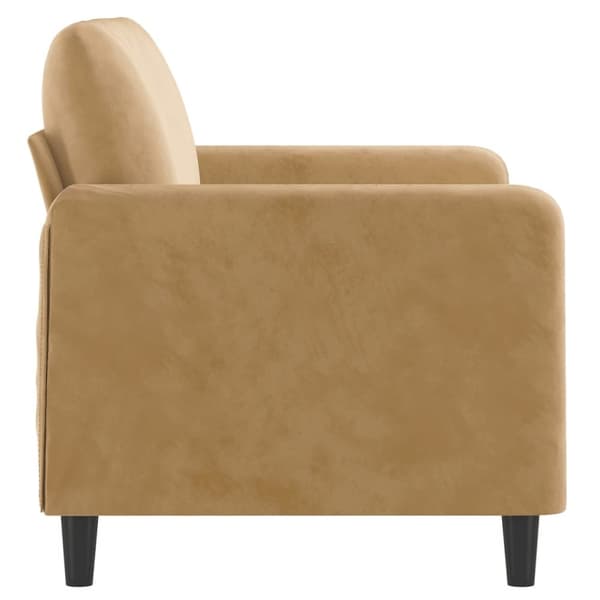 vidaXL 2-sitssoffa brun 120 cm sammet