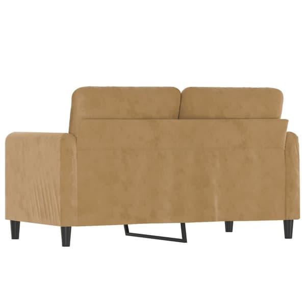 vidaXL 2-sitssoffa brun 120 cm sammet