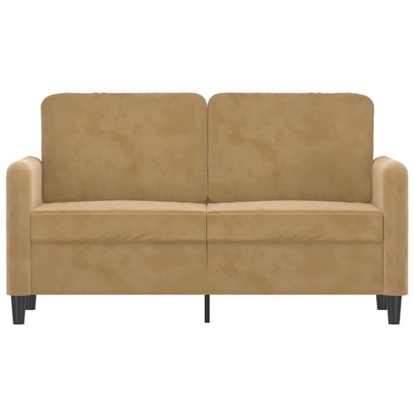 vidaXL 2-sitssoffa brun 120 cm sammet