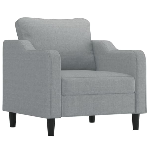 vidaXL Fåtölj ljusgrå 60 cm tyg