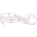Miniatyrbillede 6 af 7: vidaXL sofasæt 2 dele stof brun