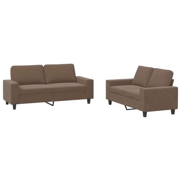 vidaXL sofasæt 2 dele stof brun