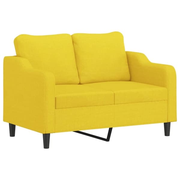vidaXL sofasæt 4 dele med hynder stof lysegul
