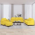 Miniatyrbillede 10 af 10: vidaXL sofasæt 4 dele med hynder stof lysegul