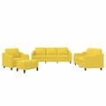 Miniatyrbillede 1 af 10: vidaXL sofasæt 4 dele med hynder stof lysegul
