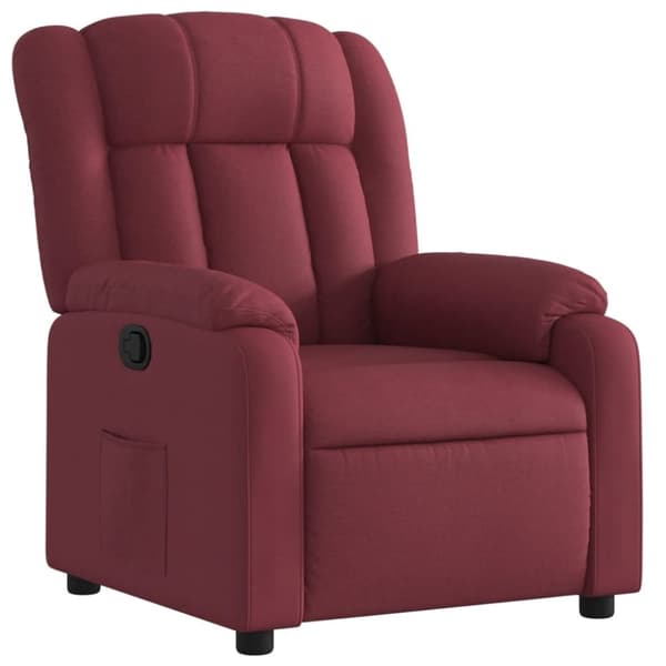 vidaXL Reclinerfåtölj vinröd tyg