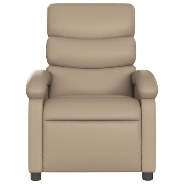 vidaXL Elektrisk massagefåtölj cappuccino konstläder