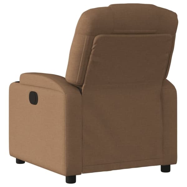 vidaXL Elektrisk reclinerfåtölj Brun tyg