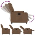 Miniatyrbild 5 av 11: vidaXL Elektrisk reclinerfåtölj Brun tyg