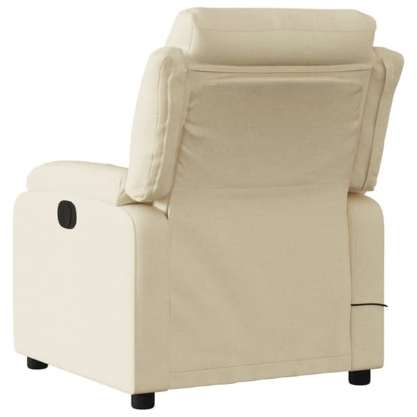 vidaXL eldrevet massagestol stof cremefarvet