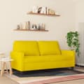 Miniatyrbillede 3 af 10: vidaXL 2-personers sofa 140 cm fløjl gul
