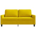Miniatyrbillede 4 af 10: vidaXL 2-personers sofa 140 cm fløjl gul