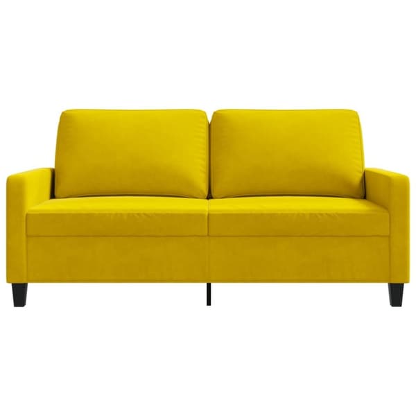 vidaXL 2-personers sofa 140 cm fløjl gul