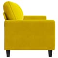 Miniatyrbillede 5 af 10: vidaXL 2-personers sofa 140 cm fløjl gul