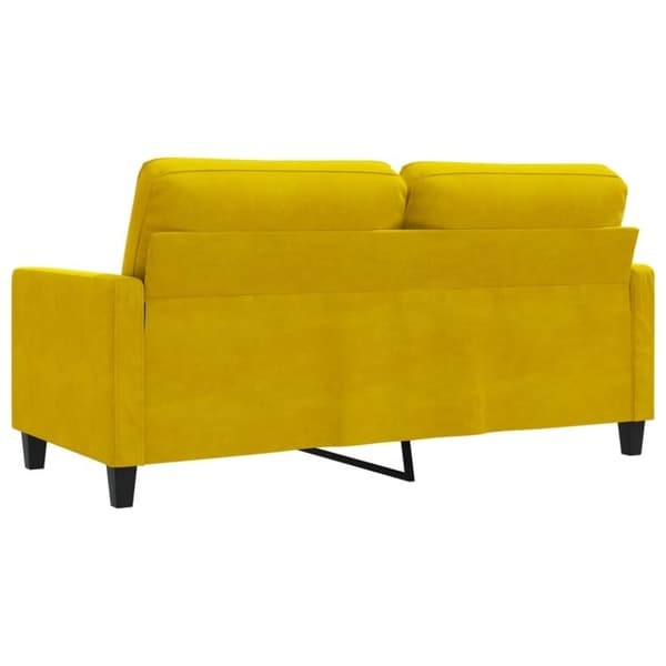 vidaXL 2-personers sofa 140 cm fløjl gul