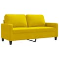 Miniatyrbillede 2 af 10: vidaXL 2-personers sofa 140 cm fløjl gul
