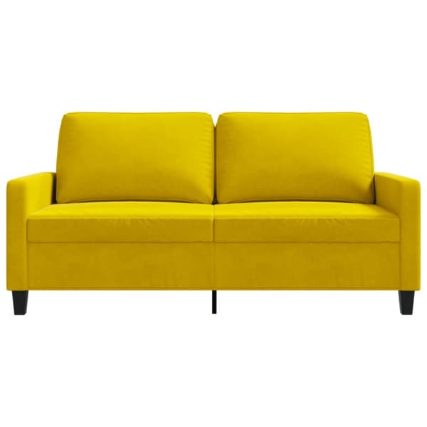 vidaXL 2-sitssoffa gul 140 cm sammet
