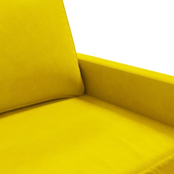 vidaXL 2-sitssoffa gul 140 cm sammet