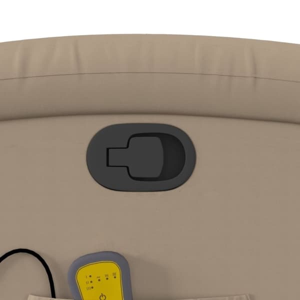 vidaXL Massagefåtölj med uppresningshjälp cappuccino konstläder