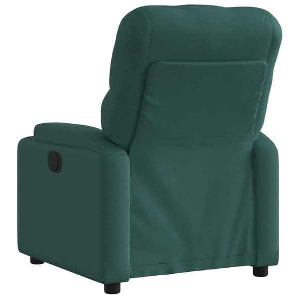 vidaXL Elektrisk reclinerfåtölj mörkgrön tyg
