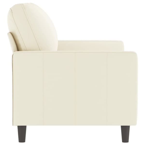 vidaXL 2-sitssoffa gräddvit 120 cm sammet